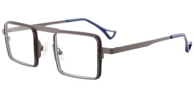  Square Prescription Glasses 23234 Gray Blue