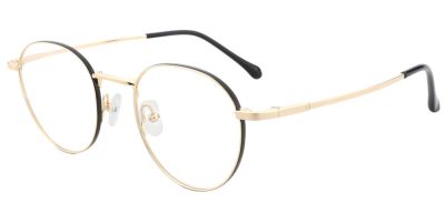 Titanium Prescription Glasses 26022 Gold Black