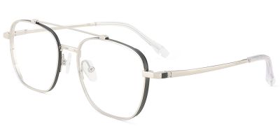 Aviator Prescription Glasses 26032 Silver