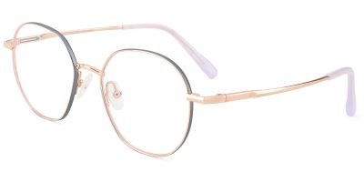 Titanium Prescription Glasses 26035 Gold Clear