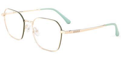Titanium Prescription Glasses 26040 Gold Green