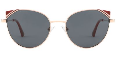 Cat Eye Prescription Sunglasses 29046 Red Gold