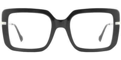 Square Prescription Glasses 35009 Black