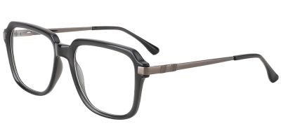 Square Prescription Glasses 35011 Black Silver