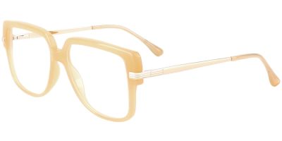 Square Prescription Glasses 35015 Cream
