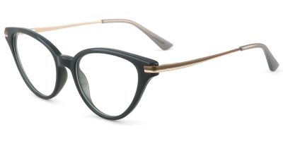 Cat Eye Prescription Glasses 35020 Black Gold