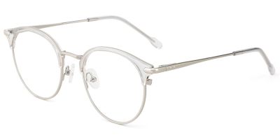 Round Prescription Glasses 35021 White