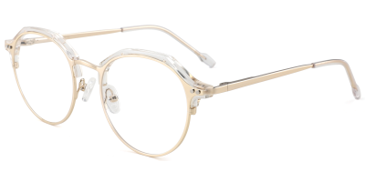 Round Prescription Glasses 35027 Clear