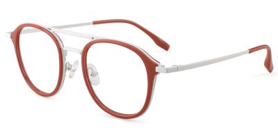 Aviator Prescription Glasses 35031 White Red
