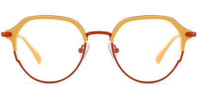 Prescription Glasses 35037 Yellow Red
