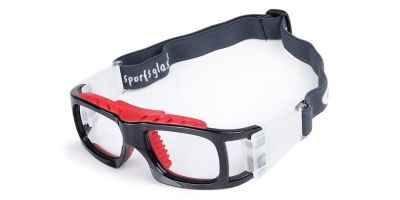 SP0853 Black Red Prescription Sports Goggles