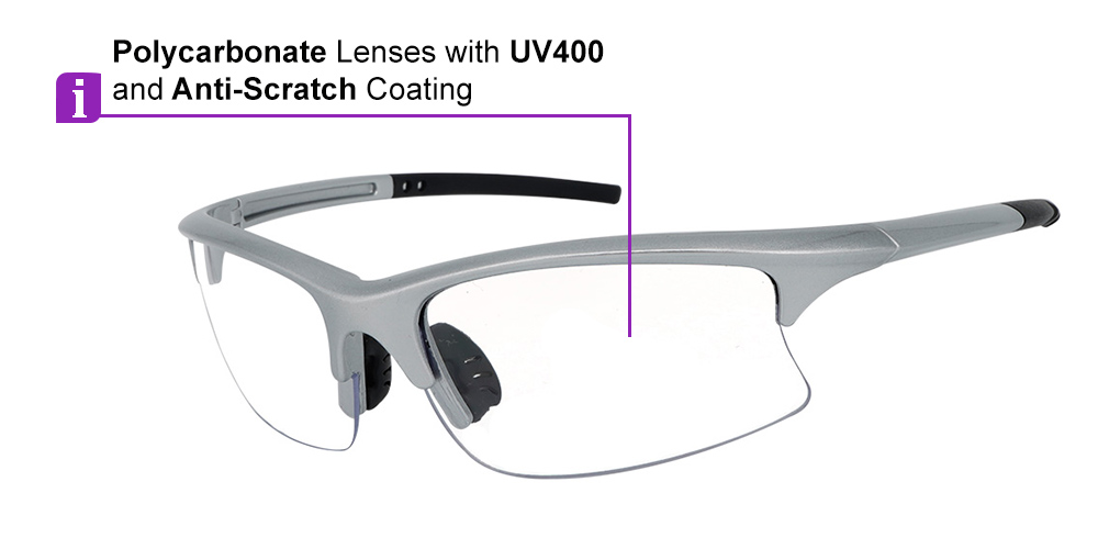 F0246 Prescription Safety Glasses Silver