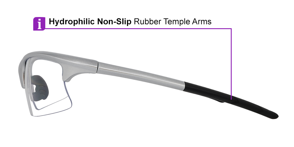 F0246 Prescription Safety Glasses Silver