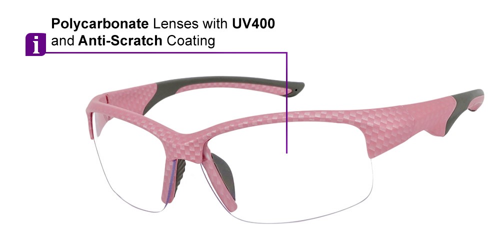 F0285 Prescription Safety Glasses Pink