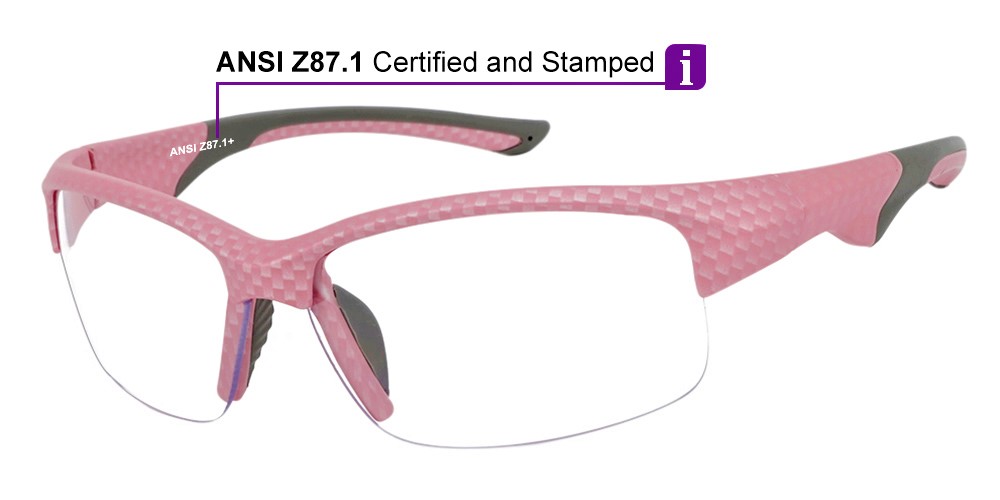 F0285 Prescription Safety Glasses Pink