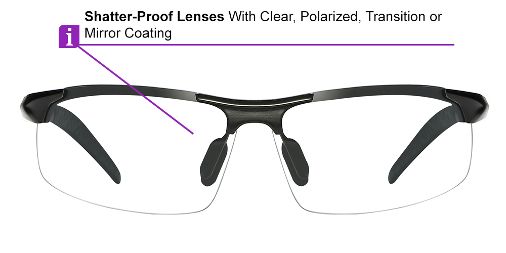 GM231 Prescription Sports Glasses Black