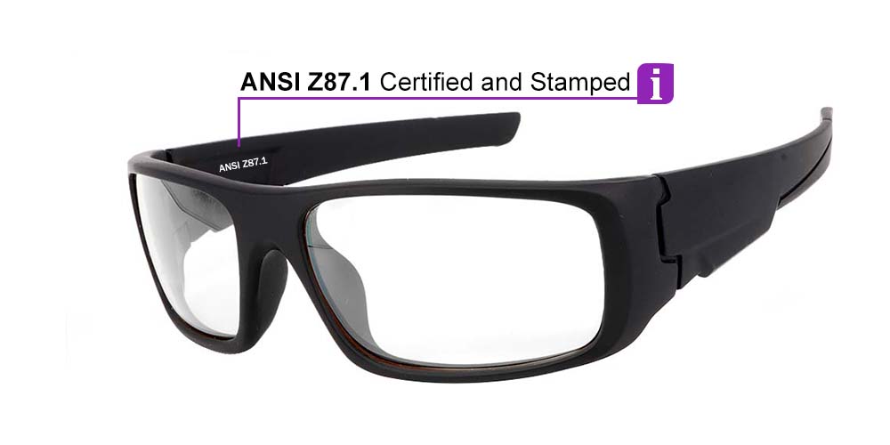 ss327 Prescription Safety Glasses Black