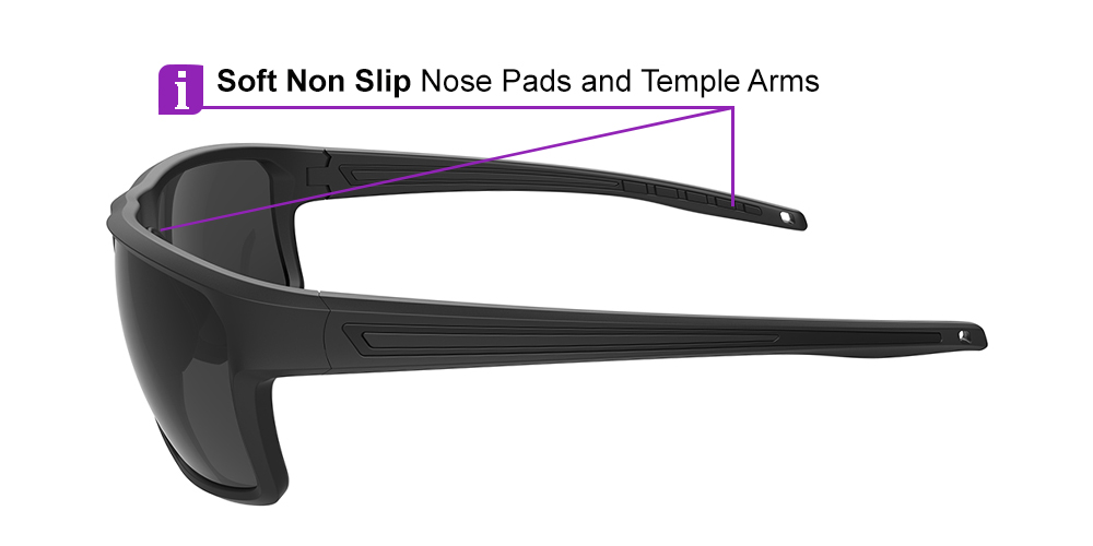 KA0102 Black Prescription Sports Sunglasses