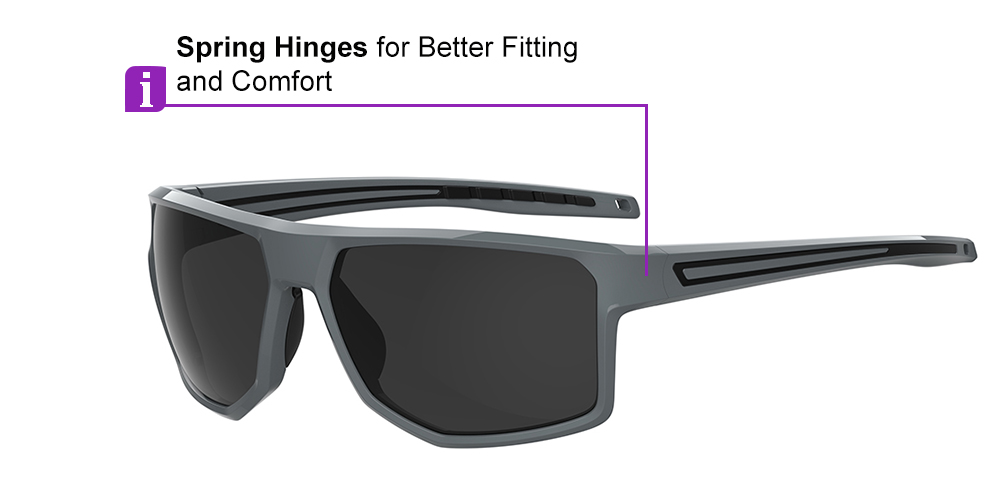 KA0102 Gray Prescription Sports Sunglasses