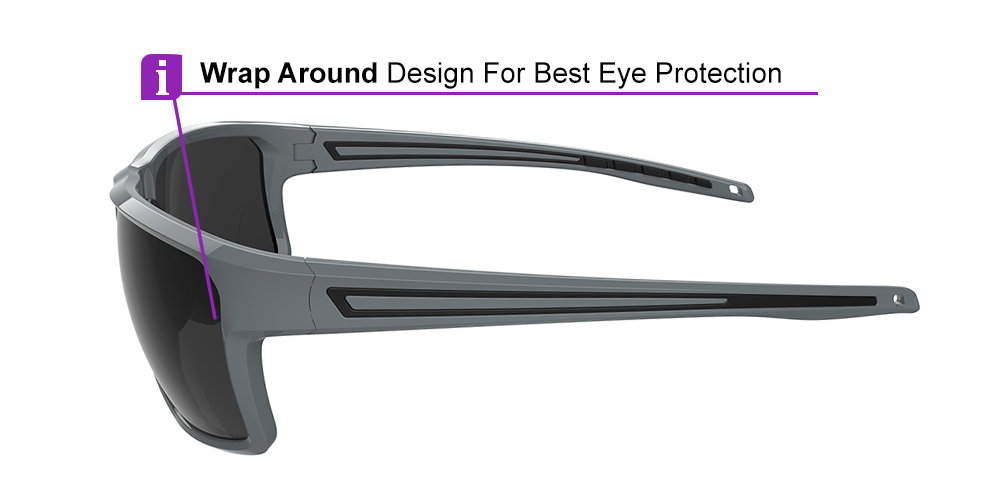 KA0102 Gray Prescription Sports Sunglasses