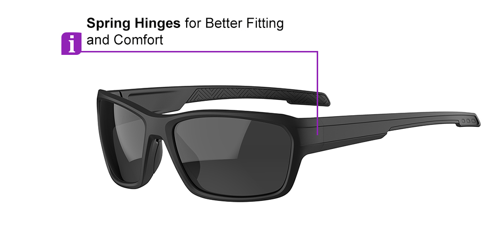 KA0203 Black Prescription Sports Safety Sunglasses