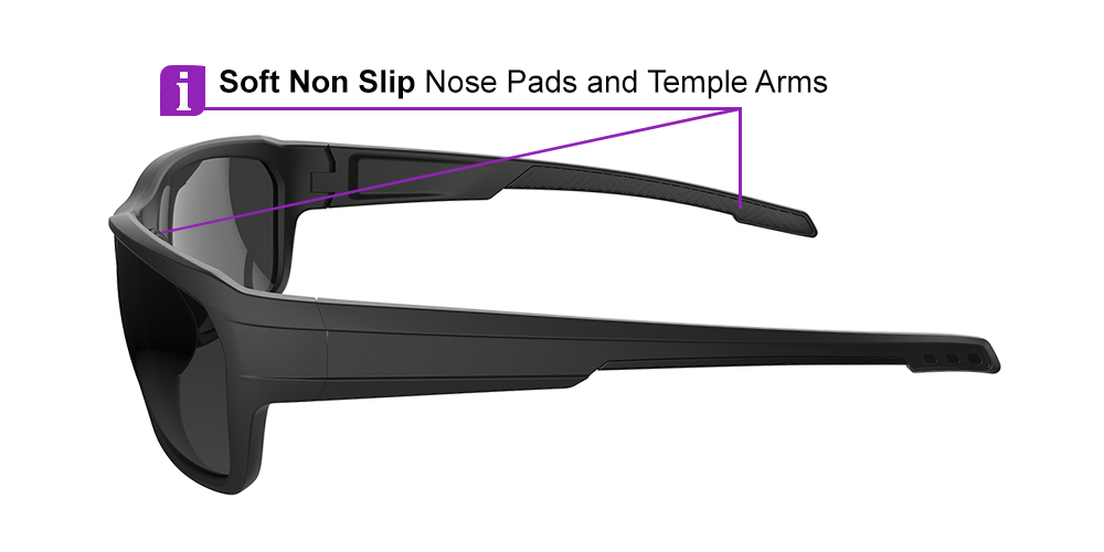 KA0203 Black Prescription Sports Safety Sunglasses