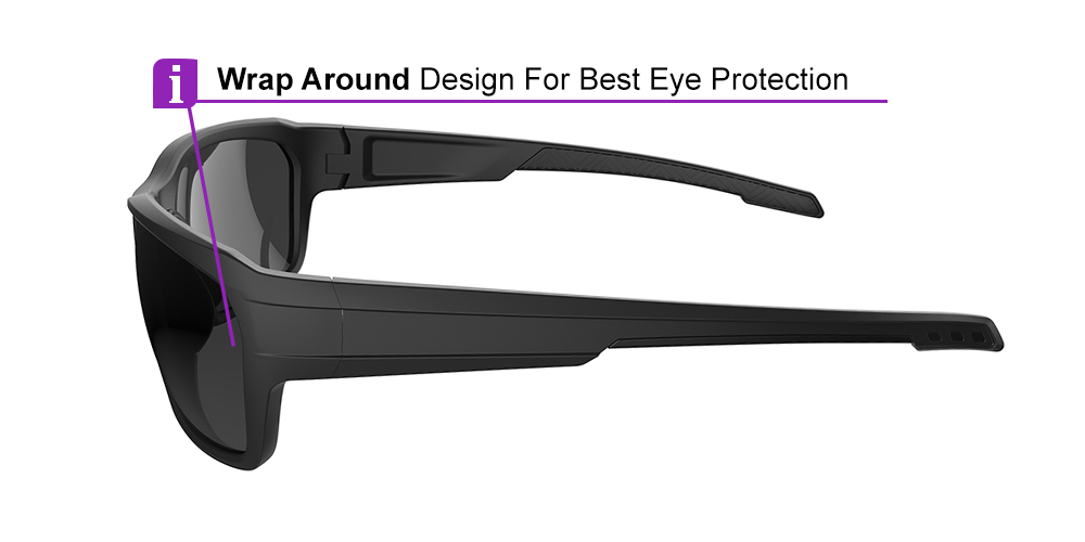 KA0203 Black Prescription Sports Safety Sunglasses