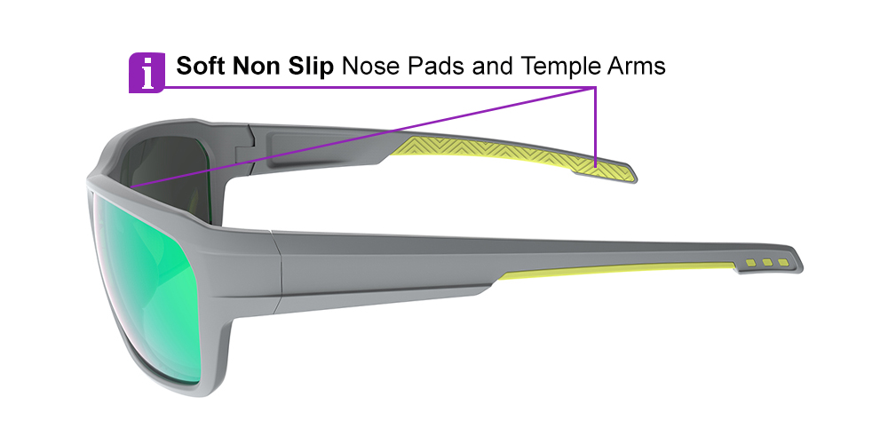KA0203 Gray Prescription Sports Safety Sunglasses