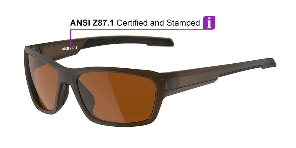 KA0203 Prescription Sports Safety Sunglasses Brown