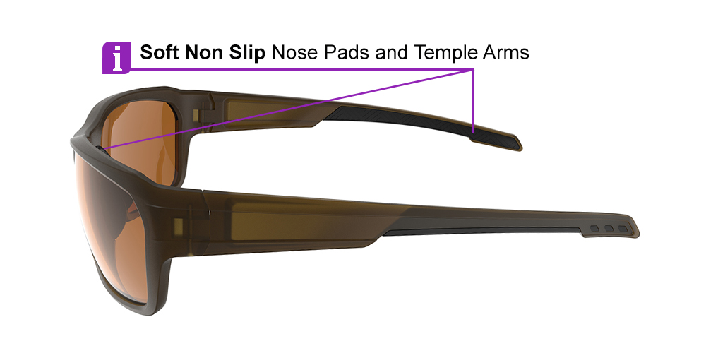 KA0203 Prescription Sports Safety Sunglasses Brown