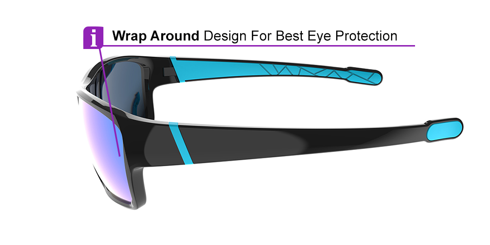 KA0408 Prescription Safety Glasses Black Blue