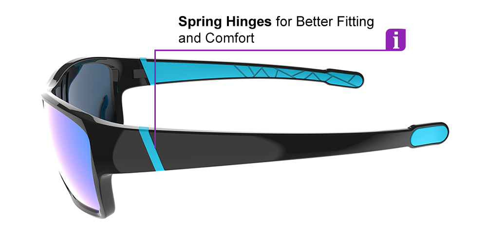 KA0408 Prescription Safety Glasses Black Blue