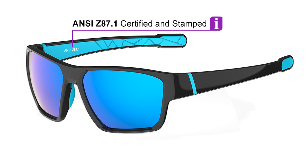 KA0408 Prescription Safety Glasses Black Blue