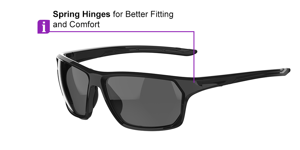 KA0510 Black Prescription Sports Sunglasses