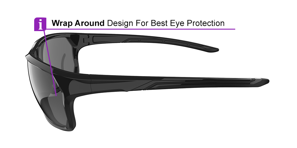 KA0510 Black Prescription Sports Sunglasses