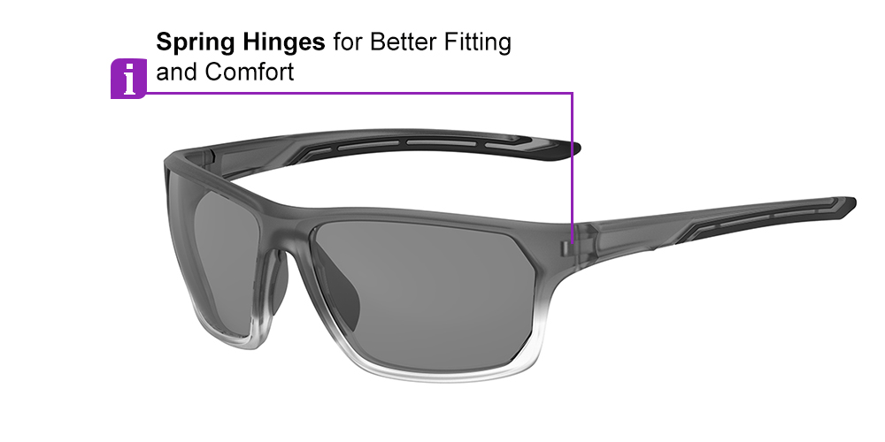 KA0510 Gray Prescription Sports Sunglasses