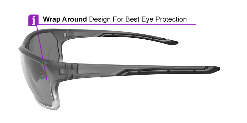 KA0510 Gray Prescription Sports Sunglasses