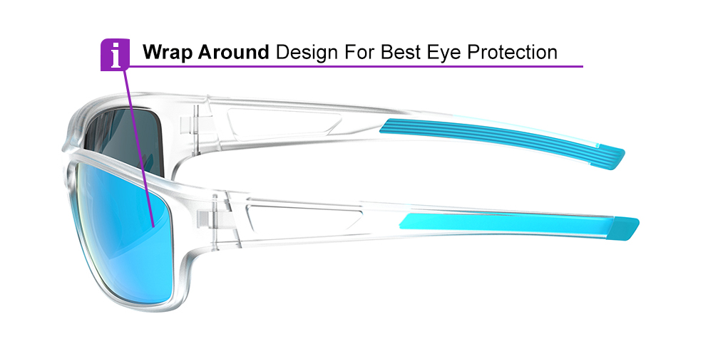 KA0611 Clear Prescription Sports Sunglasses