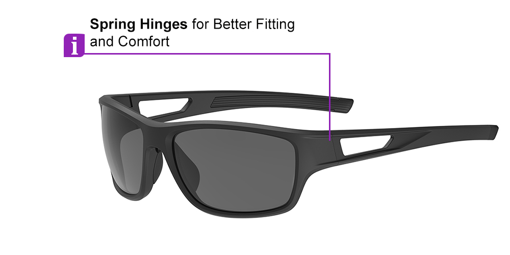 KA0611 Black Prescription Sports Sunglasses