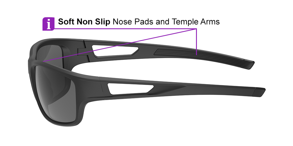 KA0611 Black Prescription Sports Sunglasses