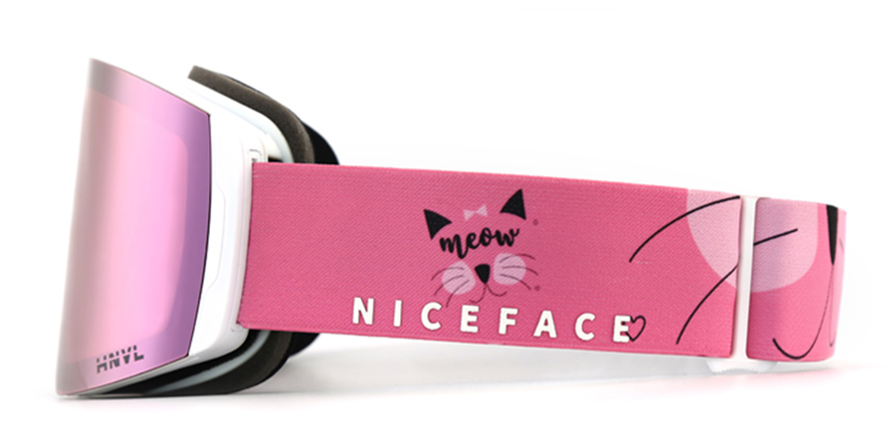 H056 Pink Prescription Ski and Snowboard Goggles