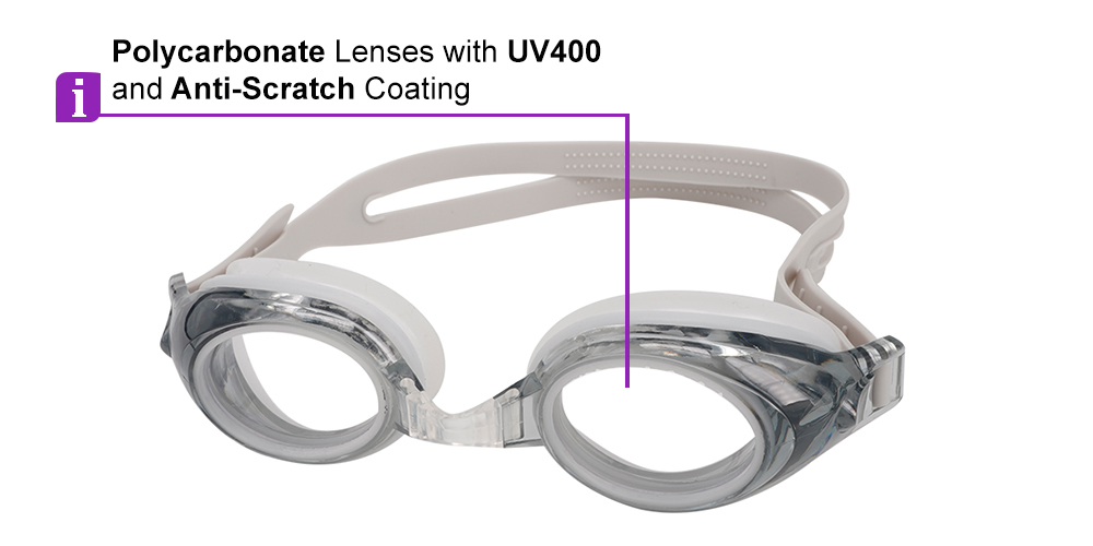 OS 2988 Prescription Swimming Goggles Gray 