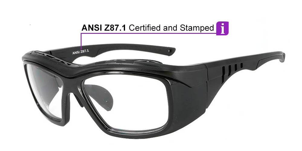 S007 Prescription Safety Glasses Black