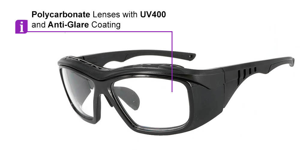 S007 Prescription Safety Glasses Black