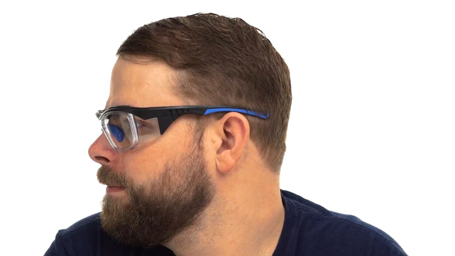 S007 Prescription Safety Glasses Black Blue