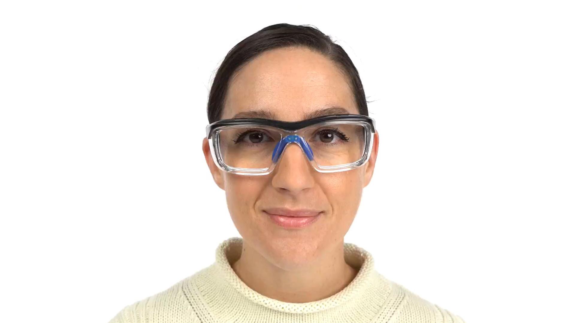 S007 Prescription Safety Glasses Black Blue