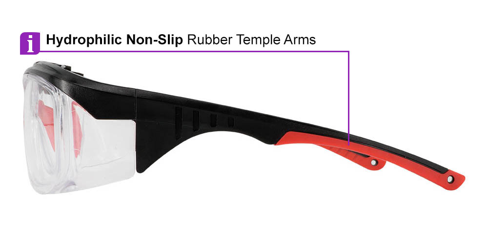 S007 Prescription Safety Glasses Red