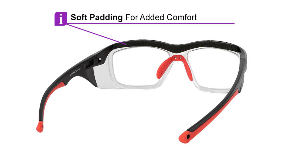 S007 Prescription Safety Glasses Red