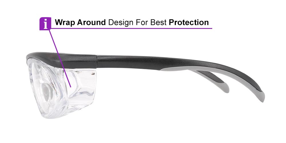 S54E Prescription Safety Glasses Black
