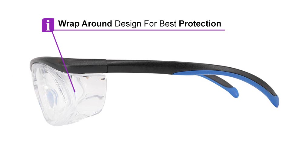 S54E Prescription Safety Glasses Blue